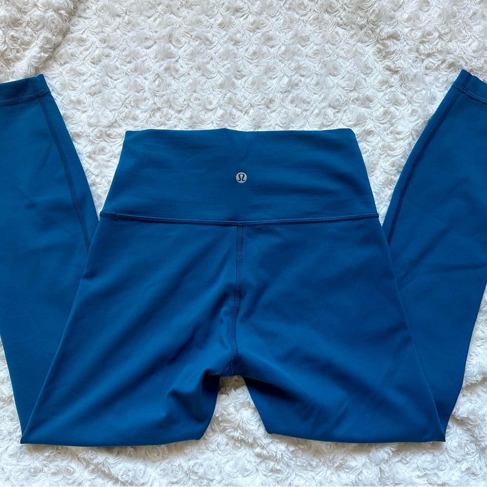 NOT FOR SALE lululemon Wunder Train High-Rise Crop Leggings Size 6 Teal Blue NWT